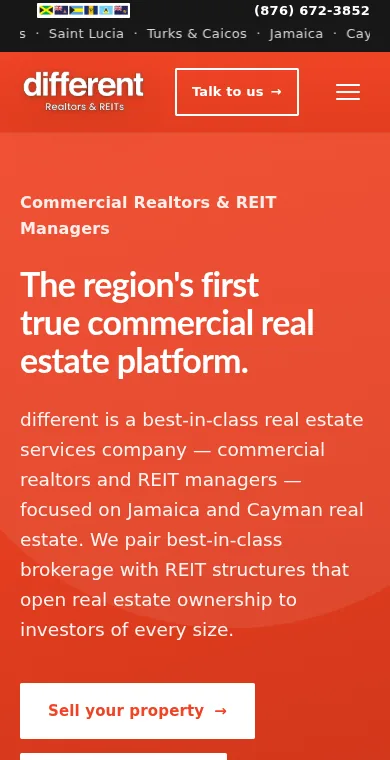 different Realtors and REITs home page on a phone